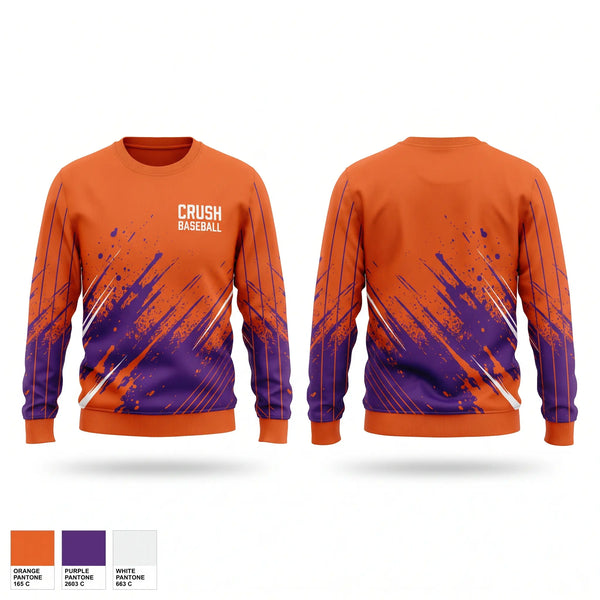 Crew Neck Sweatshirt, Crush baseball, Baseball, Teamtime, Team time, sublimation, custom sports apparel, team uniforms, spirit wear, spiritwear, sports uniforms, custom shirts, team store, custom team store, fundraiser sports, apparel fundraiser