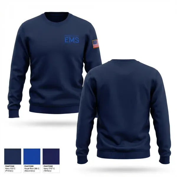 Crew Neck Sweatshirt, Alexander City EMS, EMS/EMT, Teamtime, Team time, sublimation, custom sports apparel, team uniforms, spirit wear, spiritwear, sports uniforms, custom shirts, team store, custom team store, fundraiser sports, apparel fundraiser