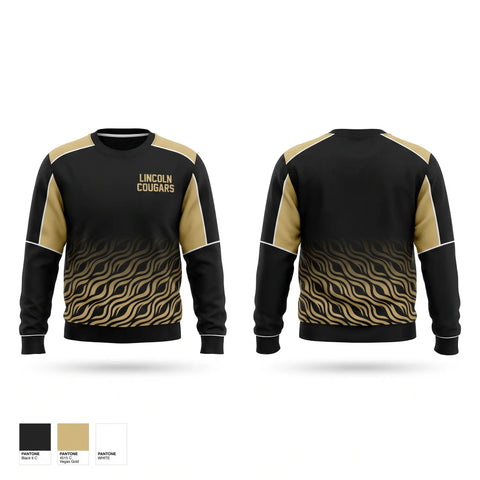 Crew Neck Sweatshirt, LINCOLN COUGARS, , Teamtime, Team time, sublimation, custom sports apparel, team uniforms, spirit wear, spiritwear, sports uniforms, custom shirts, team store, custom team store, fundraiser sports, apparel fundraiser