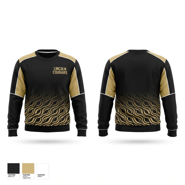 Crew Neck Sweatshirt, LINCOLN COUGARS, , Teamtime, Team time, sublimation, custom sports apparel, team uniforms, spirit wear, spiritwear, sports uniforms, custom shirts, team store, custom team store, fundraiser sports, apparel fundraiser