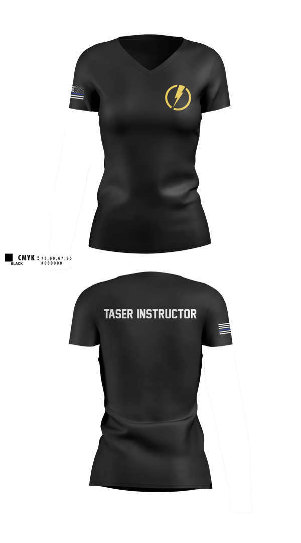 Womens Short Sleeve Vneck Shirt, U.S. Capitol Police Taser Instructors, Police, Teamtime, Team time, sublimation, custom sports apparel, team uniforms, spirit wear, spiritwear, sports uniforms, custom shirts, team store, custom team store, fundraiser sports, apparel fundraiser