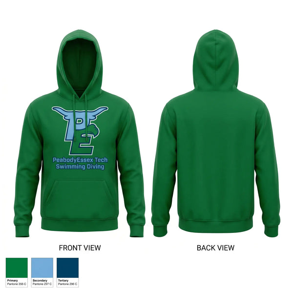 Hoodie, Peabody Veterans Memorial High School Swimming, Swimming, Teamtime, Team time, sublimation, custom sports apparel, team uniforms, spirit wear, spiritwear, sports uniforms, custom shirts, team store, custom team store, fundraiser sports, apparel fundraiser