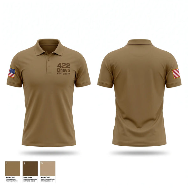 Short Sleeve Performance Polo, 422 Bravo company, Army, Teamtime, Team time, sublimation, custom sports apparel, team uniforms, spirit wear, spiritwear, sports uniforms, custom shirts, team store, custom team store, fundraiser sports, apparel fundraiser