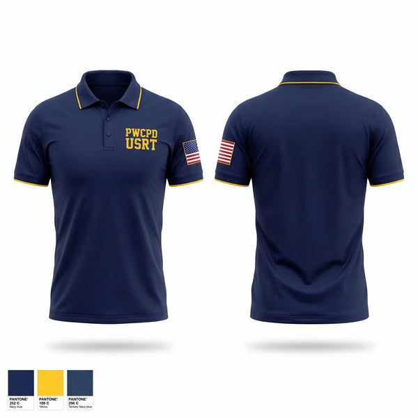 Short Sleeve Performance Polo, PWCPD USRT, Police, Teamtime, Team time, sublimation, custom sports apparel, team uniforms, spirit wear, spiritwear, sports uniforms, custom shirts, team store, custom team store, fundraiser sports, apparel fundraiser