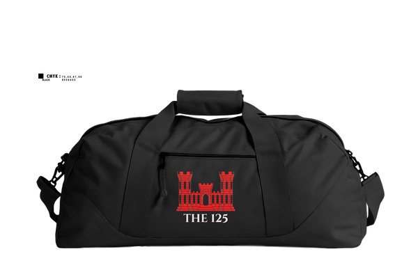 Duffle Bag, 125 ENGINEER COMPANY, National Guard, Teamtime, Team time, sublimation, custom sports apparel, team uniforms, spirit wear, spiritwear, sports uniforms, custom shirts, team store, custom team store, fundraiser sports, apparel fundraiser