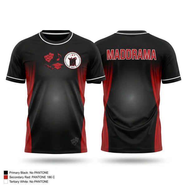Soft Poly Tee Cotton Like Feel, MADDRAMA Performance Troupe, , Teamtime, Team time, sublimation, custom sports apparel, team uniforms, spirit wear, spiritwear, sports uniforms, custom shirts, team store, custom team store, fundraiser sports, apparel fundraiser