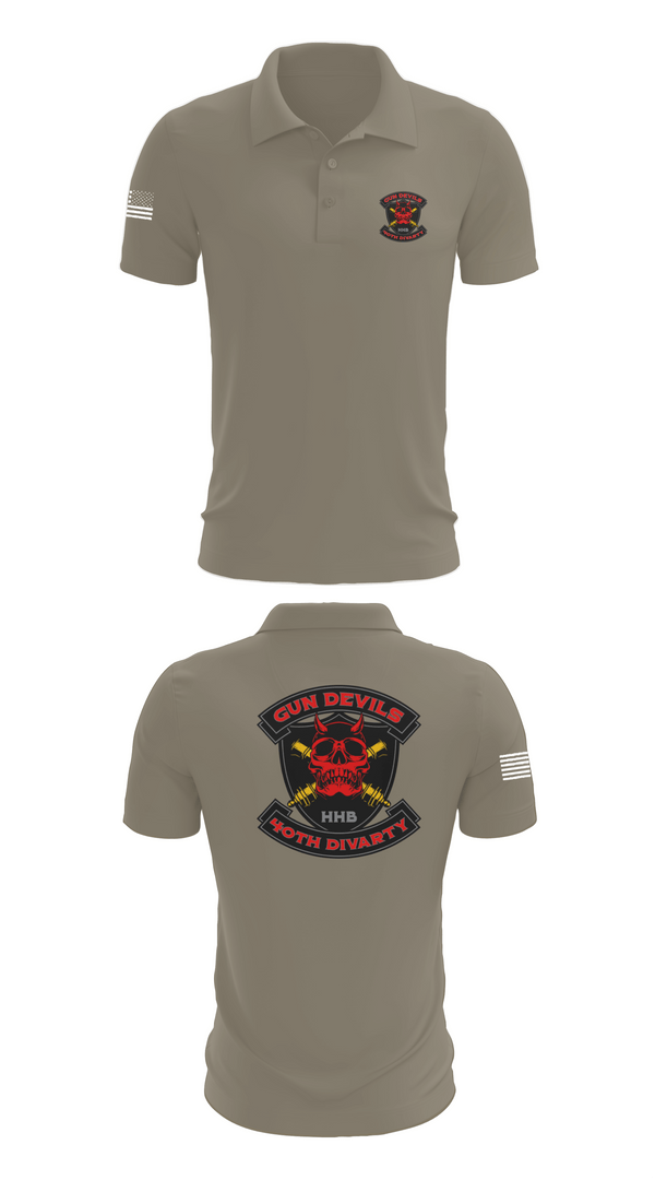 Short Sleeve Performance Polo, HHB 40th DIVARTY, Army, Teamtime, Team time, sublimation, custom sports apparel, team uniforms, spirit wear, spiritwear, sports uniforms, custom shirts, team store, custom team store, fundraiser sports, apparel fundraiser