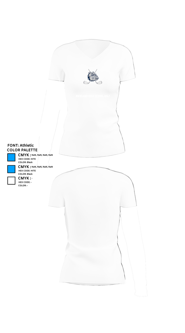 Womens Short Sleeve Vneck Shirt, Rockland High School Golf, Golf, Teamtime, Team time, sublimation, custom sports apparel, team uniforms, spirit wear, spiritwear, sports uniforms, custom shirts, team store, custom team store, fundraiser sports, apparel fundraiser