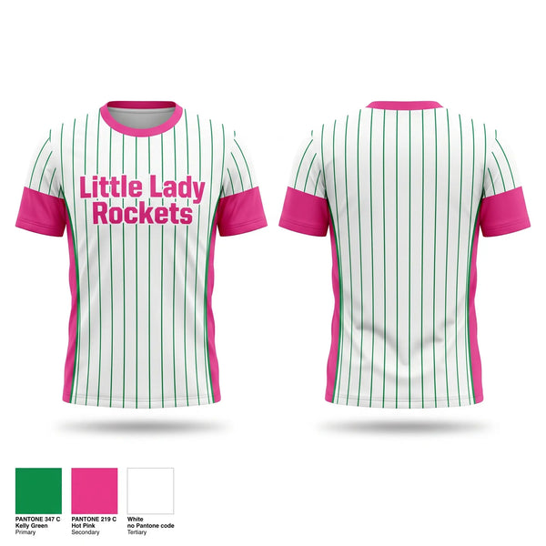Short Sleeve Performance Shirt, Little Lady Rockets, Softball, Teamtime, Team time, sublimation, custom sports apparel, team uniforms, spirit wear, spiritwear, sports uniforms, custom shirts, team store, custom team store, fundraiser sports, apparel fundraiser