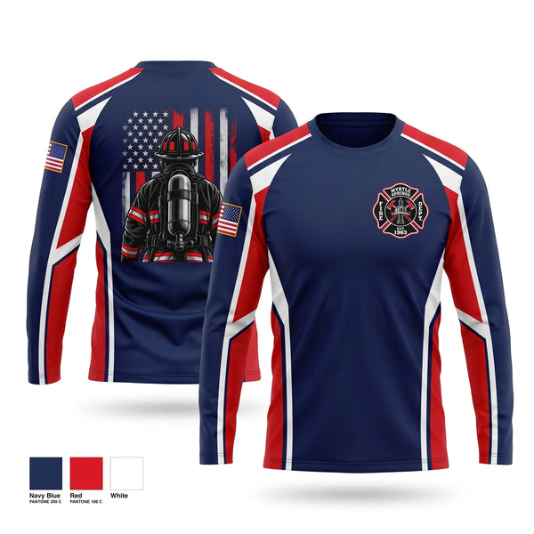 Long Sleeve Performance Shirt, Myrtle Springs Fire Department, Fire Department, Teamtime, Team time, sublimation, custom sports apparel, team uniforms, spirit wear, spiritwear, sports uniforms, custom shirts, team store, custom team store, fundraiser sports, apparel fundraiser