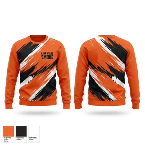 Crew Neck Sweatshirt, Lake Wales Smoke, Baseball, Teamtime, Team time, sublimation, custom sports apparel, team uniforms, spirit wear, spiritwear, sports uniforms, custom shirts, team store, custom team store, fundraiser sports, apparel fundraiser