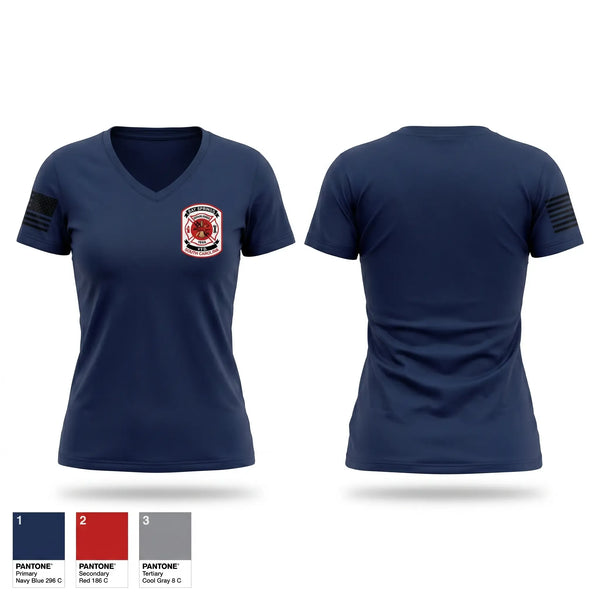 Womens Short Sleeve Vneck Shirt, Bay Springs Fire Department, Fire Department, Teamtime, Team time, sublimation, custom sports apparel, team uniforms, spirit wear, spiritwear, sports uniforms, custom shirts, team store, custom team store, fundraiser sports, apparel fundraiser