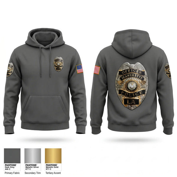 Hoodie, Jeanerette Police Department, Police, Teamtime, Team time, sublimation, custom sports apparel, team uniforms, spirit wear, spiritwear, sports uniforms, custom shirts, team store, custom team store, fundraiser sports, apparel fundraiser