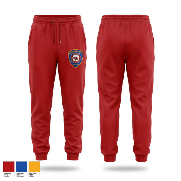 Sweatpants, Comfort Volunteer Fire Department, Fire Department, Teamtime, Team time, sublimation, custom sports apparel, team uniforms, spirit wear, spiritwear, sports uniforms, custom shirts, team store, custom team store, fundraiser sports, apparel fundraiser