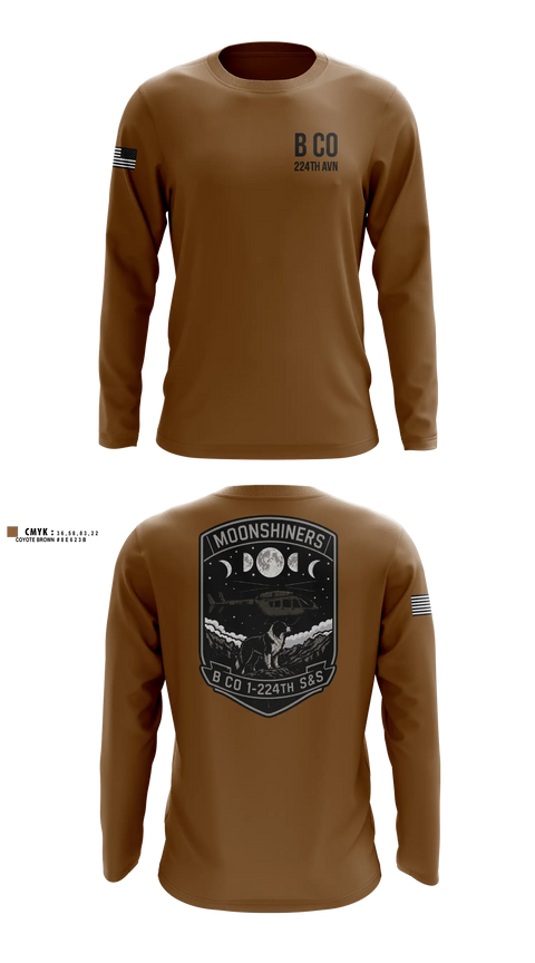 Long Sleeve Performance Shirt, B Co 1-224th AVN, National Guard, Teamtime, Team time, sublimation, custom sports apparel, team uniforms, spirit wear, spiritwear, sports uniforms, custom shirts, team store, custom team store, fundraiser sports, apparel fundraiser