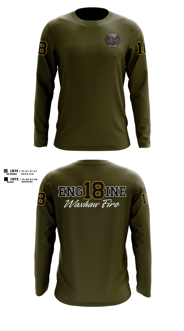 Long Sleeve Performance Shirt, Waxhaw Fire, Fire Department, Teamtime, Team time, sublimation, custom sports apparel, team uniforms, spirit wear, spiritwear, sports uniforms, custom shirts, team store, custom team store, fundraiser sports, apparel fundraiser