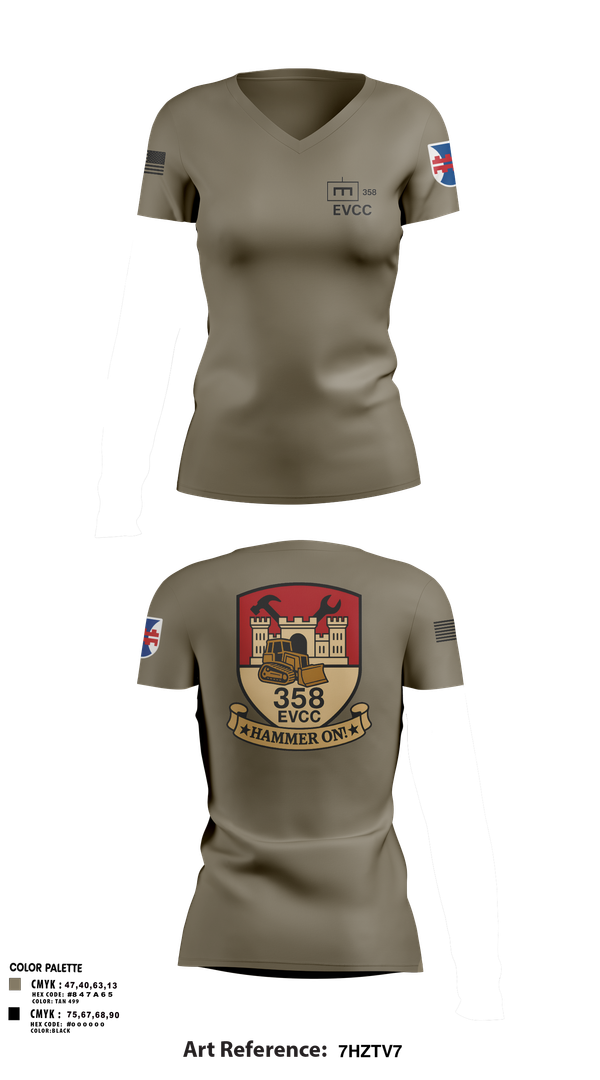 Womens Short Sleeve Vneck Shirt, 358 EVCC, , Teamtime, Team time, sublimation, custom sports apparel, team uniforms, spirit wear, spiritwear, sports uniforms, custom shirts, team store, custom team store, fundraiser sports, apparel fundraiser