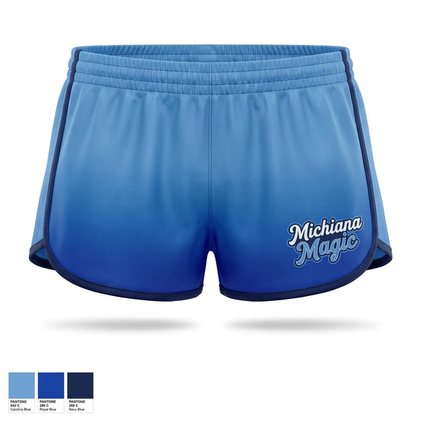 Womens Shorts, Michiana Magic, Baseball, Teamtime, Team time, sublimation, custom sports apparel, team uniforms, spirit wear, spiritwear, sports uniforms, custom shirts, team store, custom team store, fundraiser sports, apparel fundraiser