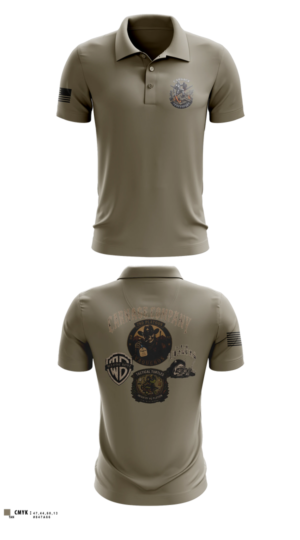 Short Sleeve Performance Polo, 2nd Platoon Vaqueros, Army, Teamtime, Team time, sublimation, custom sports apparel, team uniforms, spirit wear, spiritwear, sports uniforms, custom shirts, team store, custom team store, fundraiser sports, apparel fundraiser