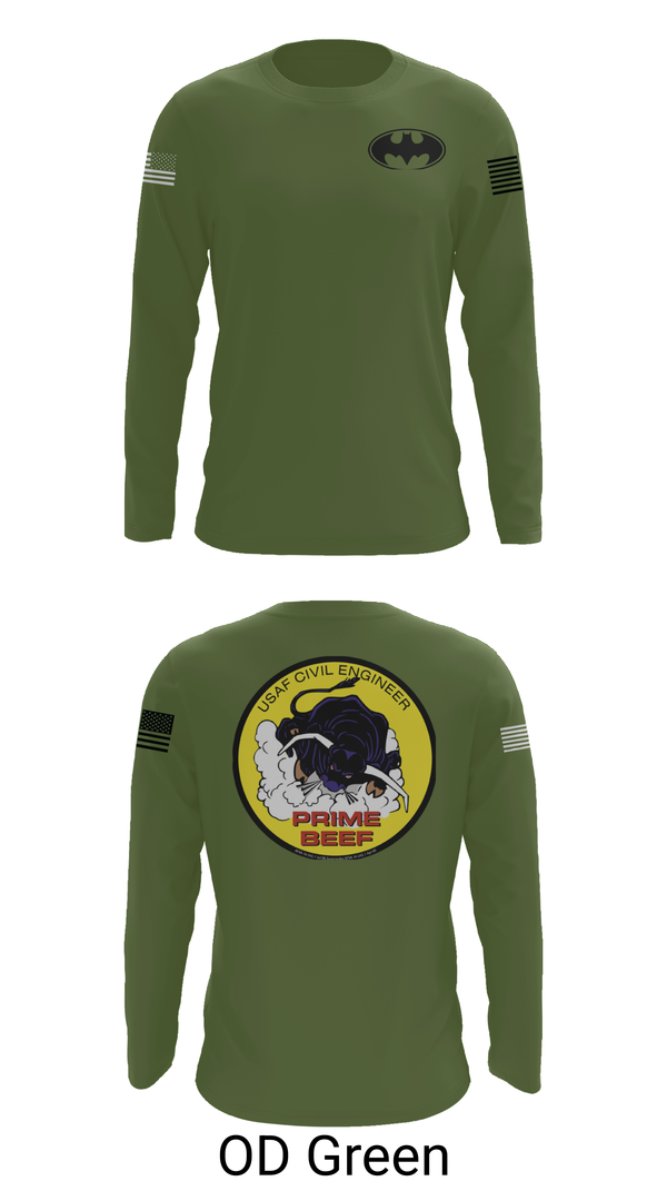 Long Sleeve Performance Shirt, 185th CES, Navy, Teamtime, Team time, sublimation, custom sports apparel, team uniforms, spirit wear, spiritwear, sports uniforms, custom shirts, team store, custom team store, fundraiser sports, apparel fundraiser