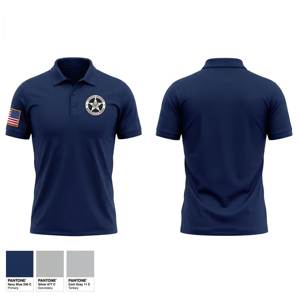 Short Sleeve Performance Polo, United States Marshals Posse, Police, Teamtime, Team time, sublimation, custom sports apparel, team uniforms, spirit wear, spiritwear, sports uniforms, custom shirts, team store, custom team store, fundraiser sports, apparel fundraiser