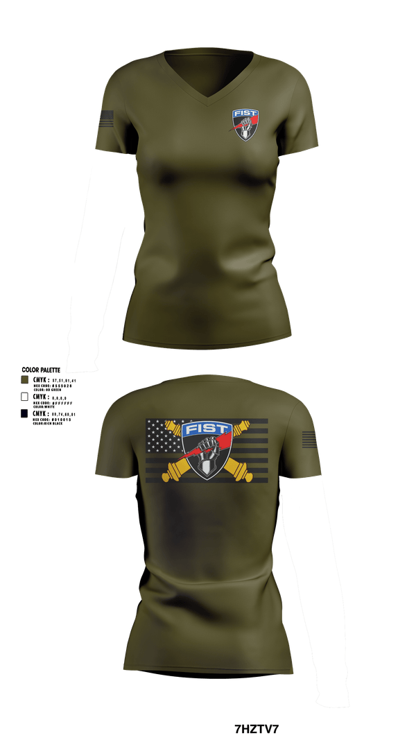 Womens Short Sleeve Vneck Shirt, 1/78th FA Bn, Army, Teamtime, Team time, sublimation, custom sports apparel, team uniforms, spirit wear, spiritwear, sports uniforms, custom shirts, team store, custom team store, fundraiser sports, apparel fundraiser