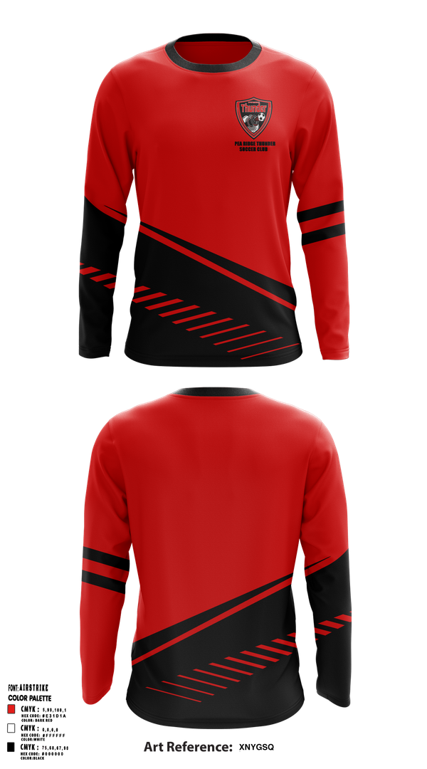 Long Sleeve Performance Shirt, Pea Ridge Thunder Soccer Club, Men's Soccer, Teamtime, Team time, sublimation, custom sports apparel, team uniforms, spirit wear, spiritwear, sports uniforms, custom shirts, team store, custom team store, fundraiser sports, apparel fundraiser