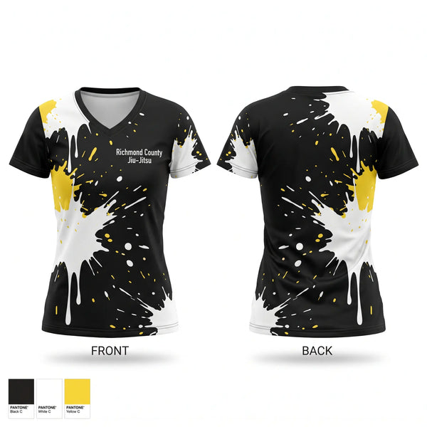 Womens Short Sleeve Vneck Shirt, Richmond County Jiu-Jitsu, , Teamtime, Team time, sublimation, custom sports apparel, team uniforms, spirit wear, spiritwear, sports uniforms, custom shirts, team store, custom team store, fundraiser sports, apparel fundraiser