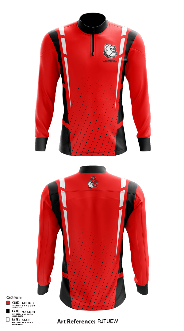 Quarter Zip Jacket, Old Rochester Regional High School, Spirit Store, Teamtime, Team time, sublimation, custom sports apparel, team uniforms, spirit wear, spiritwear, sports uniforms, custom shirts, team store, custom team store, fundraiser sports, apparel fundraiser