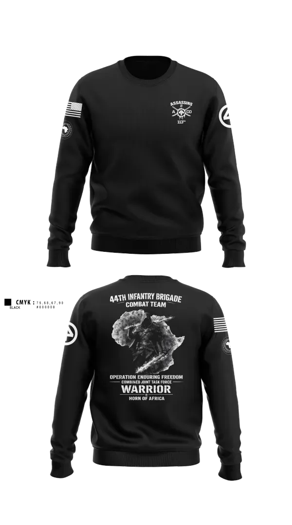 Crew Neck Sweatshirt, 44th IBCT, Army, Teamtime, Team time, sublimation, custom sports apparel, team uniforms, spirit wear, spiritwear, sports uniforms, custom shirts, team store, custom team store, fundraiser sports, apparel fundraiser