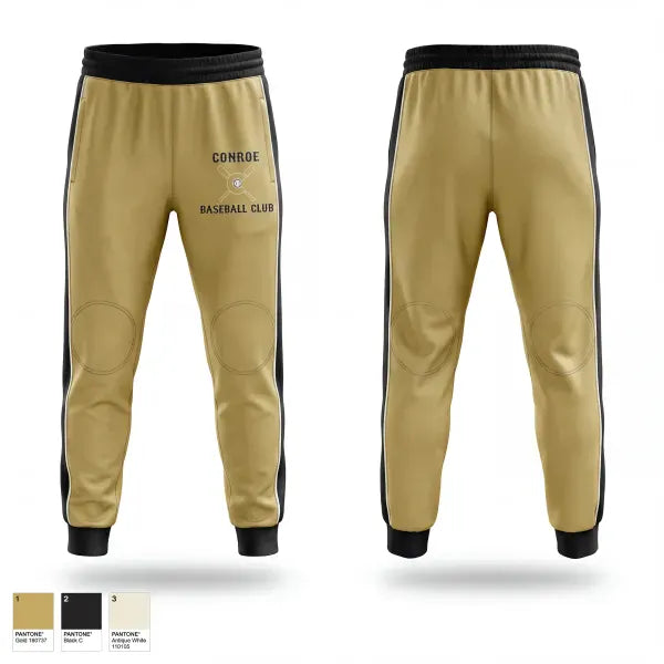 Sweatpants, Conroe Baseball Club, Baseball, Teamtime, Team time, sublimation, custom sports apparel, team uniforms, spirit wear, spiritwear, sports uniforms, custom shirts, team store, custom team store, fundraiser sports, apparel fundraiser