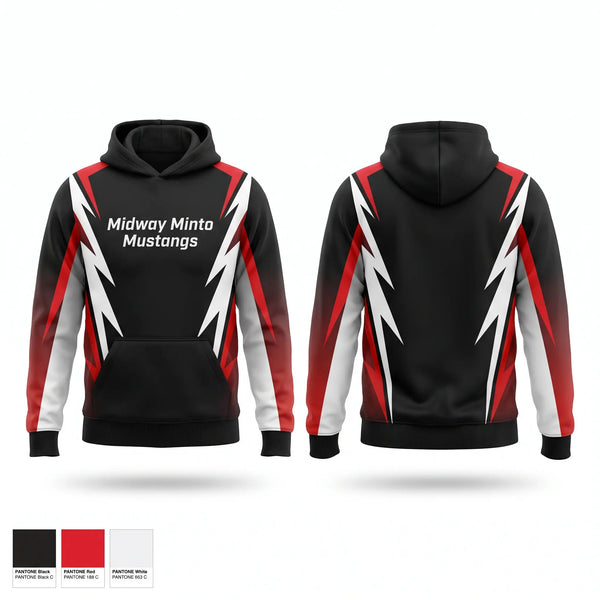 Hoodie, Midway Minto Mustangs, Baseball, Teamtime, Team time, sublimation, custom sports apparel, team uniforms, spirit wear, spiritwear, sports uniforms, custom shirts, team store, custom team store, fundraiser sports, apparel fundraiser