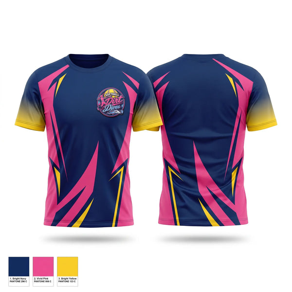 Football Jersey, Dirt Divas, Softball, Teamtime, Team time, sublimation, custom sports apparel, team uniforms, spirit wear, spiritwear, sports uniforms, custom shirts, team store, custom team store, fundraiser sports, apparel fundraiser