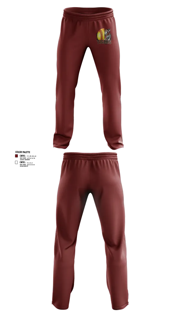 Sweatpants, Pensacola High Lady Tigers, Softball, Teamtime, Team time, sublimation, custom sports apparel, team uniforms, spirit wear, spiritwear, sports uniforms, custom shirts, team store, custom team store, fundraiser sports, apparel fundraiser