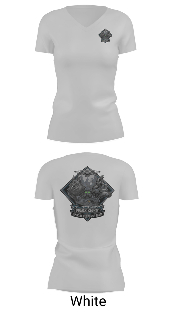 Womens Short Sleeve Vneck Shirt, Pulaski County SRT, Fire Department, Teamtime, Team time, sublimation, custom sports apparel, team uniforms, spirit wear, spiritwear, sports uniforms, custom shirts, team store, custom team store, fundraiser sports, apparel fundraiser