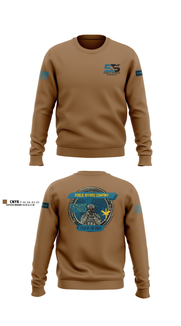 Crew Neck Sweatshirt, 55th ComCam Kraken, Army, Teamtime, Team time, sublimation, custom sports apparel, team uniforms, spirit wear, spiritwear, sports uniforms, custom shirts, team store, custom team store, fundraiser sports, apparel fundraiser