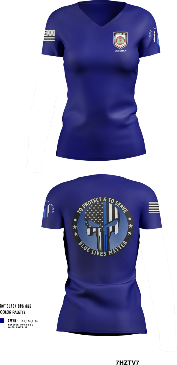 Womens Short Sleeve Vneck Shirt, Policía Municipal de Carolina, , Teamtime, Team time, sublimation, custom sports apparel, team uniforms, spirit wear, spiritwear, sports uniforms, custom shirts, team store, custom team store, fundraiser sports, apparel fundraiser