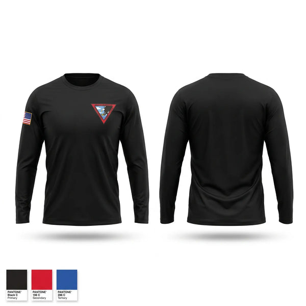Long Sleeve Performance Shirt, HSM Weapons School Atlantic, Navy, Teamtime, Team time, sublimation, custom sports apparel, team uniforms, spirit wear, spiritwear, sports uniforms, custom shirts, team store, custom team store, fundraiser sports, apparel fundraiser