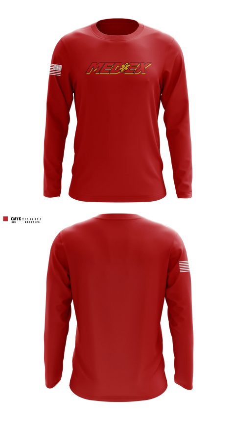 Long Sleeve Performance Shirt, MedEx EMS, EMS/EMT, Teamtime, Team time, sublimation, custom sports apparel, team uniforms, spirit wear, spiritwear, sports uniforms, custom shirts, team store, custom team store, fundraiser sports, apparel fundraiser