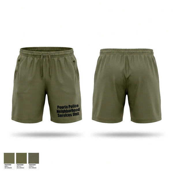 Athletic Shorts With Pockets, Peoria Police Neighborhood Services Unit, Police, Teamtime, Team time, sublimation, custom sports apparel, team uniforms, spirit wear, spiritwear, sports uniforms, custom shirts, team store, custom team store, fundraiser sports, apparel fundraiser