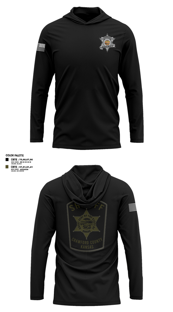 Long Sleeve Hooded Sun Shirt, Crawford county investigations bureau, Police, Teamtime, Team time, sublimation, custom sports apparel, team uniforms, spirit wear, spiritwear, sports uniforms, custom shirts, team store, custom team store, fundraiser sports, apparel fundraiser
