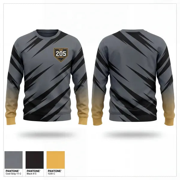 Crew Neck Sweatshirt, The 205 Baseball, Baseball, Teamtime, Team time, sublimation, custom sports apparel, team uniforms, spirit wear, spiritwear, sports uniforms, custom shirts, team store, custom team store, fundraiser sports, apparel fundraiser