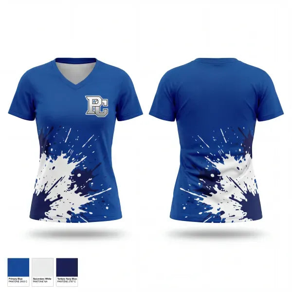Womens Short Sleeve Vneck Shirt, Powercross, Baseball, Teamtime, Team time, sublimation, custom sports apparel, team uniforms, spirit wear, spiritwear, sports uniforms, custom shirts, team store, custom team store, fundraiser sports, apparel fundraiser
