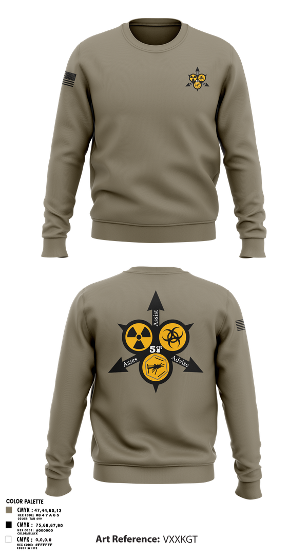 Crew Neck Sweatshirt, 51st WMD-CST, , Teamtime, Team time, sublimation, custom sports apparel, team uniforms, spirit wear, spiritwear, sports uniforms, custom shirts, team store, custom team store, fundraiser sports, apparel fundraiser