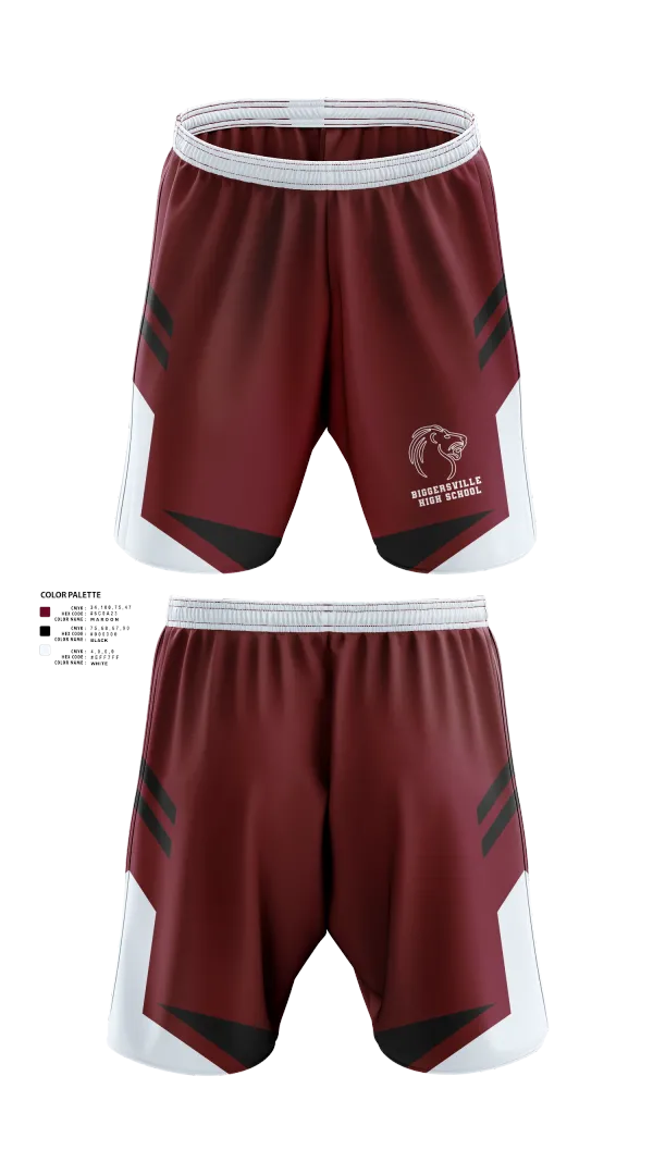 Athletic Shorts With Pockets, Biggersville High School, Bowling, Teamtime, Team time, sublimation, custom sports apparel, team uniforms, spirit wear, spiritwear, sports uniforms, custom shirts, team store, custom team store, fundraiser sports, apparel fundraiser