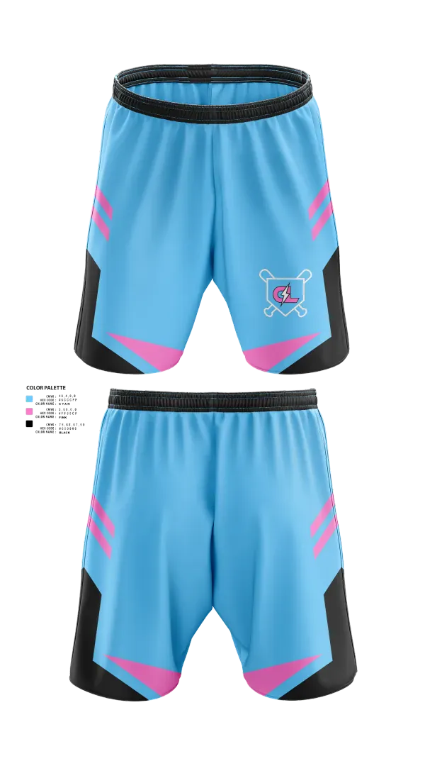 Athletic Shorts With Pockets, Carolina lightning, Baseball, Teamtime, Team time, sublimation, custom sports apparel, team uniforms, spirit wear, spiritwear, sports uniforms, custom shirts, team store, custom team store, fundraiser sports, apparel fundraiser