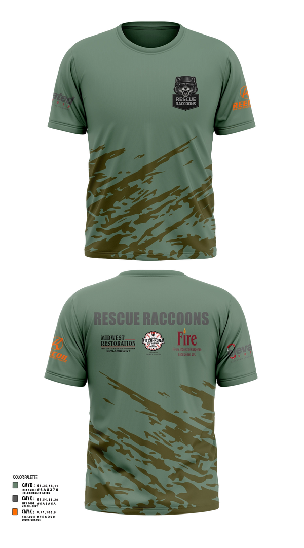 Short Sleeve Performance Shirt, Rescue Raccoons, Fire Department, Teamtime, Team time, sublimation, custom sports apparel, team uniforms, spirit wear, spiritwear, sports uniforms, custom shirts, team store, custom team store, fundraiser sports, apparel fundraiser
