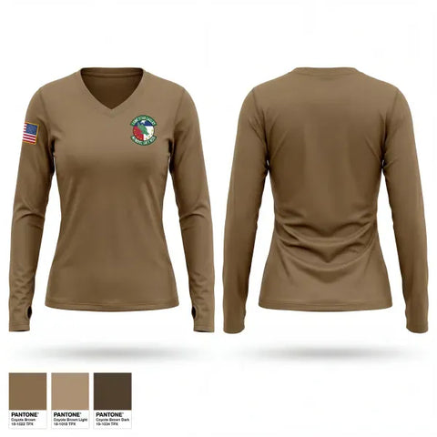 Womens Long Sleeve Vneck Shirt, DET 835, Field Hockey, Teamtime, Team time, sublimation, custom sports apparel, team uniforms, spirit wear, spiritwear, sports uniforms, custom shirts, team store, custom team store, fundraiser sports, apparel fundraiser