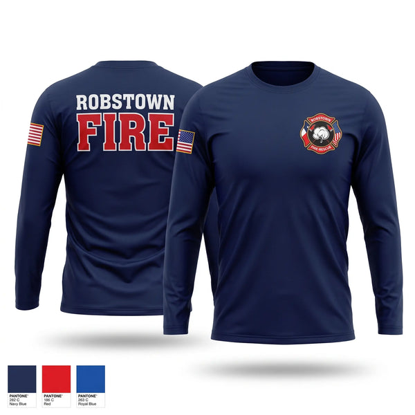 Long Sleeve Performance Shirt, Robstown Fire Department, Fire Department, Teamtime, Team time, sublimation, custom sports apparel, team uniforms, spirit wear, spiritwear, sports uniforms, custom shirts, team store, custom team store, fundraiser sports, apparel fundraiser