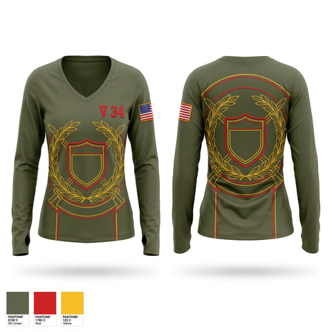 Old School Cotton Feel Shirt, V 3/4, Marines, Teamtime, Team time, sublimation, custom sports apparel, team uniforms, spirit wear, spiritwear, sports uniforms, custom shirts, team store, custom team store, fundraiser sports, apparel fundraiser